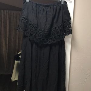 Black target size M beach coverup